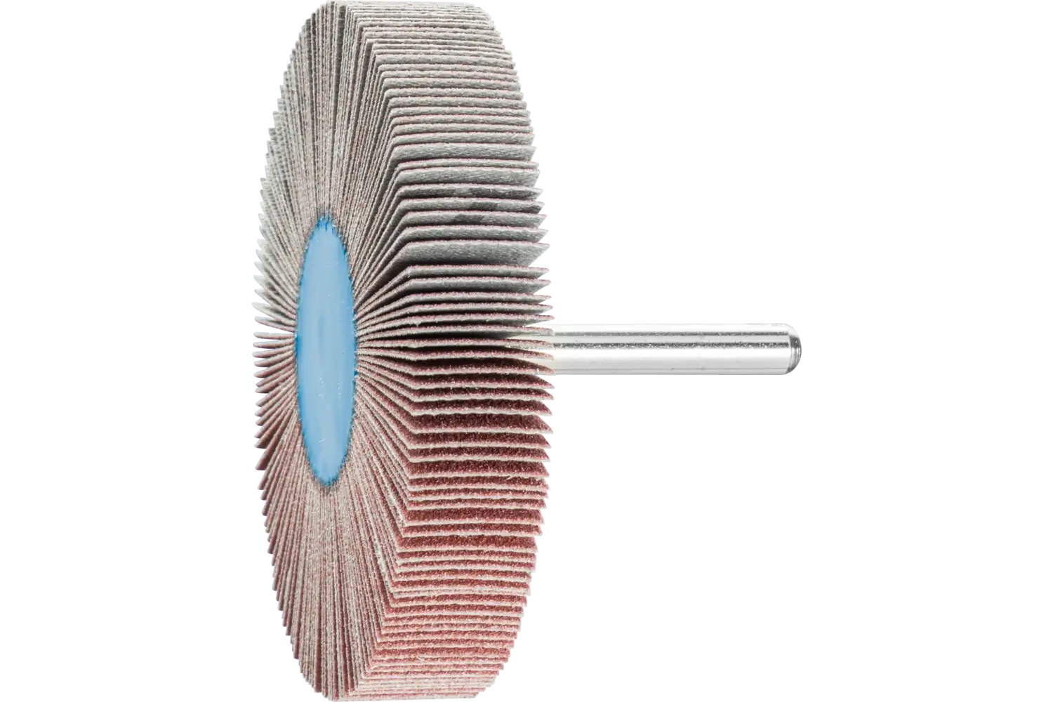 Picture of Pferd Mounted Flap Wheel, 3" X 1/2, 120 Grit, 1/4" Shank, Aluminum Oxide